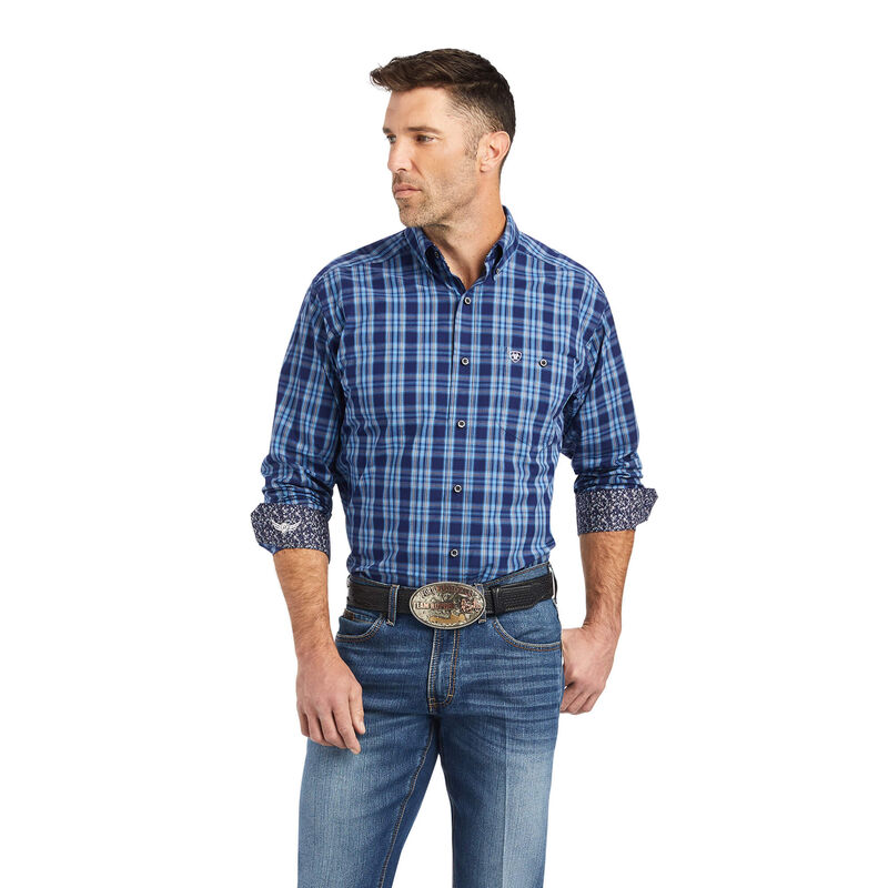 Camisas Ariat Relentless Timeless Stretch Classic Fit Azules Hombre - Chile 978-XMPNSU